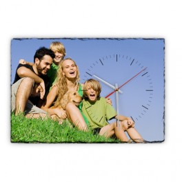 Horloge en ardoise rectangulaire